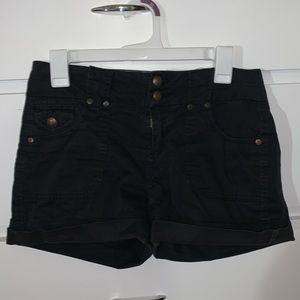 High Waisted Black Shorts